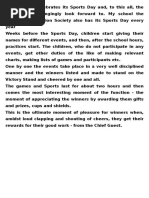 diary writing about sport day sports day sentences